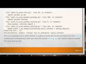 Resolving AttributeError in Pandas: A Beginner's Guide to Troubleshooting in VS Code