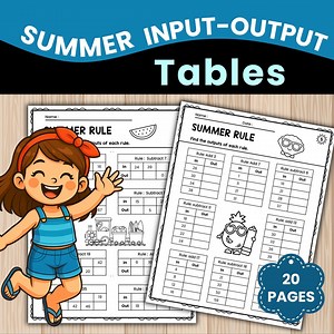 Summer Math Worksheets: Function Tables, Rule Finding - Grades 2-4 (printable Pack) - Etsy Australia