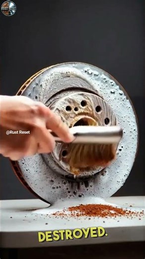 Satisfying Rusty Car Brake Disc Restoration | Rust Reset ASMR #satisfying #rustremoval #asmr
