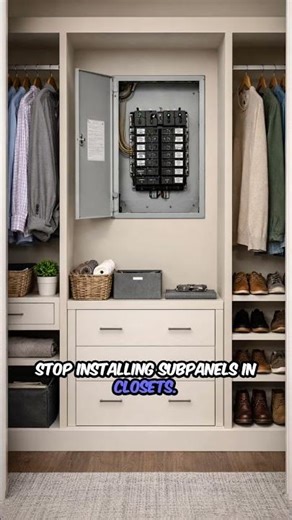 Avoid Closet Subpanel Installations #buildingcode #panelupgrade #subpanel #codecompliance