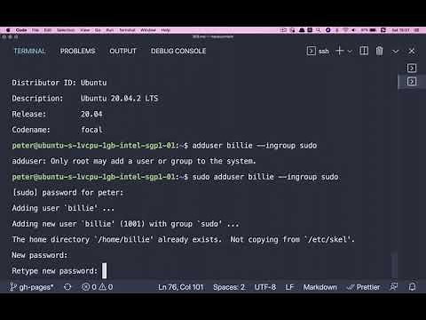How to add a user on Ubuntu Linux with superuser permissions