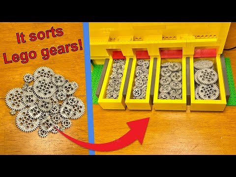 World’s First FULLY AUTOMATIC LEGO Gear Sorting Machine