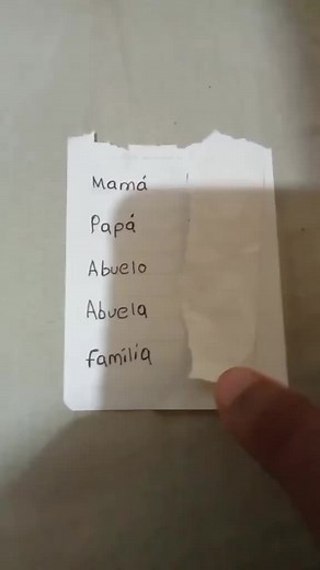 Handwritten Family Tree on Paper