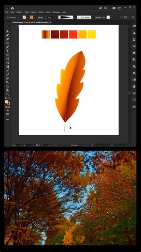 Prodesign on Instagram: "Make Leaf illustration. #design #graphicdesign #adobe #adobeillustrator #illustration #DesignInspiration #DigitalArt"