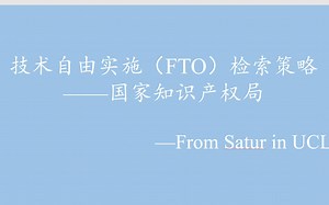 技术自由实施（FTO）检索策略——国家知识产权局
