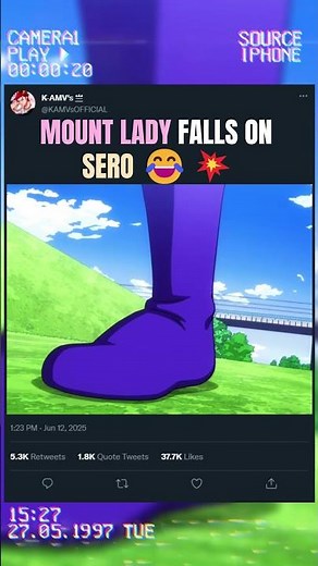 MOUNT LADY FALLS ON SERO 😂💥 | #anime #animeedit #myheroacademia