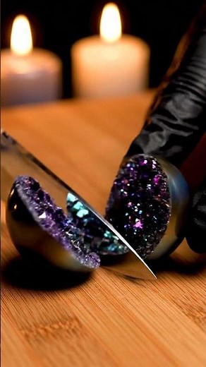 Cutting a shadow pearl with surreal precision #ai #asmr #abstract