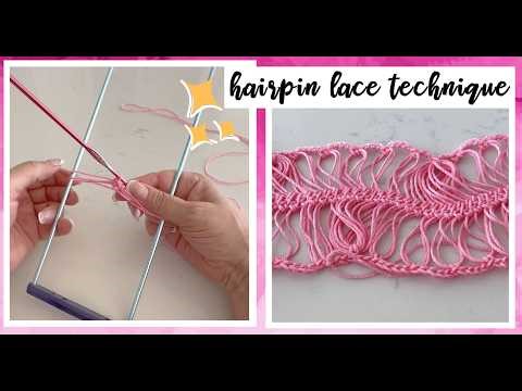 🧶 Hairpin Lace for Beginners! Easy & Beautiful Technique You NEED to Try ✨