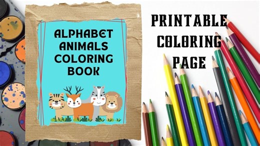 Animal Alphabet Coloring Book for Kids (printable) - Etsy