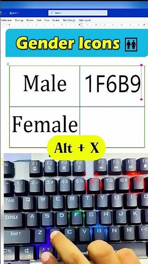 Insert Man & Woman Restroom Symbols in Word – One Shortcut Trick! #symbolshortcut #shortvideo