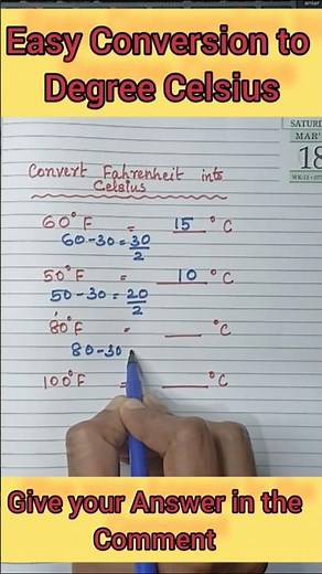 The FASTEST Way to Convert Fahrenheit to Celsius! 🌡️ #Shorts #maths #viral