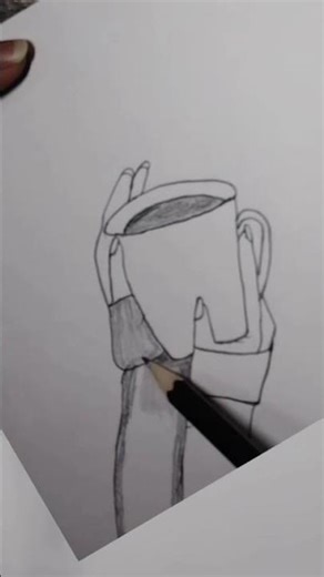 How to draw hand Cup drawing pencil drawing