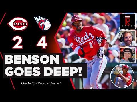 Will Benson Homers In Cincinnati Reds Spring Training Debut vs Cleveland Guardians | MLB Highlights