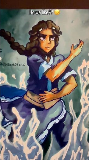 Drawing Katara in my style #art #digitalart #atla #katara #avatarthelastairbender