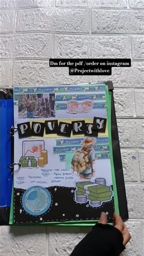 Class 12th English Project File on the topic POVERTY . #trending #schoolproject #viral #