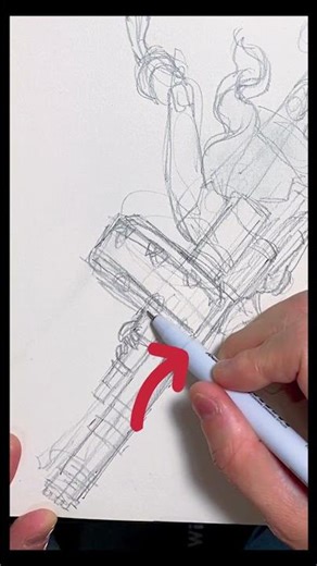 How to draw perpendicular lines, and parallel lines using rehearsal strokes. #sketching #dailyart