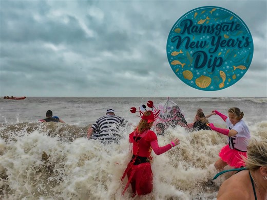 24K views · 461 reactions | Joined the Ramsgate New years dip. Watch me get wiped out  It was certainly a choppy one #winterdip #sea #ramsgate #getwild #ramsgatenewyearsdaydip this video on youtube https://youtu.be/Qm1-8zLLzV0 | Get Wild | Facebook