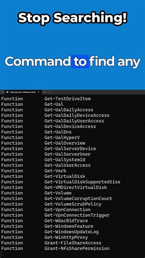 STOP searching! Use Get-Command 🔍 #PowerShell #Shorts