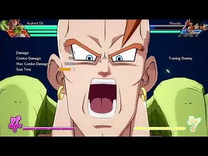 ANDROID 16 moveset and super moves | Practice - DRAGON BALL FighterZ