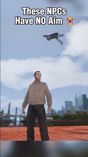 These NPCs Have NO Aim 😭 #gta #gtaiv #gta4