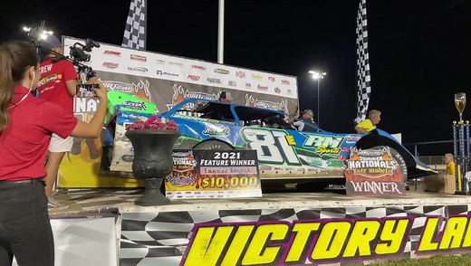 14K views · 375 reactions | A PUMPED-UP Tanner English emerges victorious from his Riggs Motorsports #81E after holding off Bobby Pierce in the final corner for the #HellTour win tonight at Tri-City Speedway!  | Summer Nationals | Facebook