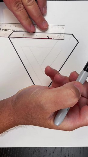 How to draw the impossible triangle in 30 seconds #impossible #impossibletriangle #art #artoftheday #tiktokart #pokegemzart