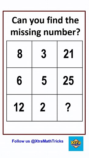93K views · 172 reactions | Can you find the missing number. Answer in the Comment box. IQ Test | Riddles | Solve the puzzle | Maths Reasoning | Math Puzzles | Math Tricks #mathtricks #mathstricks #iqtest #riddles #puzzles #mathpuzzle #puzzletime #reasoning #feeds #reelsforyou #explore #foryoupageシforyou #fbreels | Xtra Math Tricks | Facebook