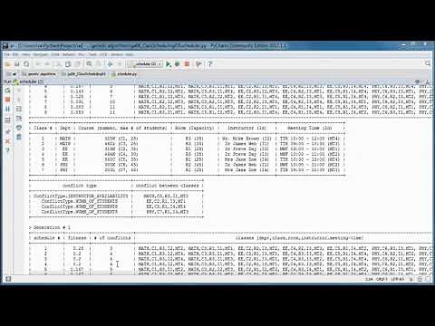 Class Scheduling (03) + Genetic Algorithm (04) + Python Prototype Project (+instructor availability)
