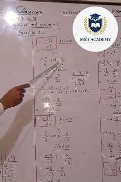 class 7th exercise 1.3 Q.No.1