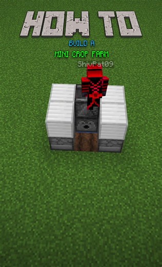 Build a Mini-Crop Farm! #minecraft #redstone #redstonetutorial