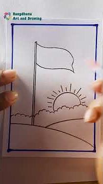 Victory Day Drawing | Bangladesh Flag Drawing #rongdhonuartanddrawing #drawing #art