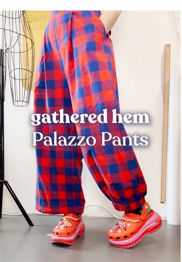 DIY Bubble Palazzo Pants Sewing Pattern