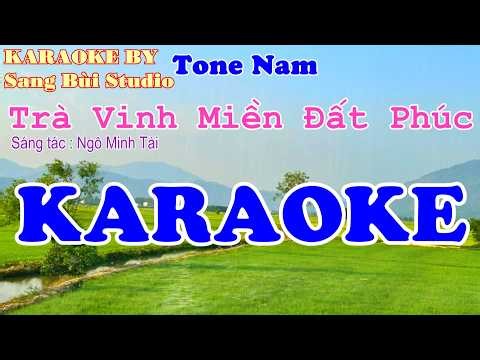 KARAOKE | Trà Vinh Miền Đất Phúc | BEAT NAM ( Tone Abm )