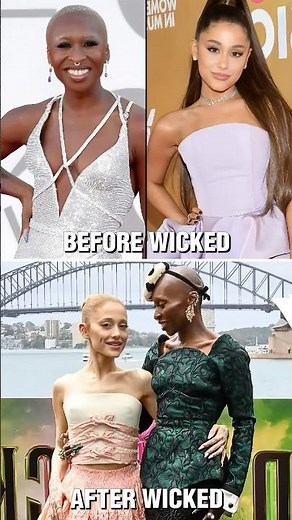 Ariana Grande & Cynthia Erivo Before and After WICKED #shorts #arianagrande #cynthiaerivo #wicked