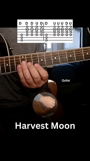 Harvest Moon guitar lesson — How to play Harvest Moon by Neil Young