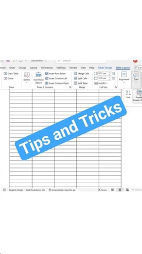 How to Repeat Table Header in MS -Word?Tips and Tricks #shortvideo #shortsfeed #shorts #ytshorts