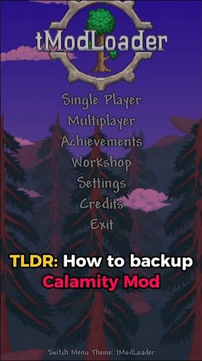 TLDR How To Backup Calamity #moddedterraria