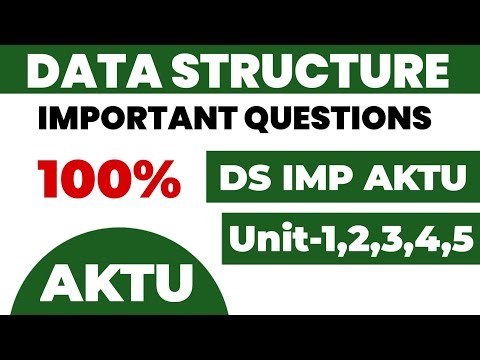 Data Structure Aktu important questions | DSA imp aktu 2025 | DS Important