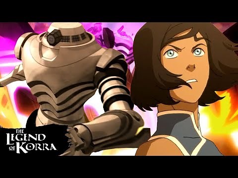 Korra vs. Kuvira's Mecha Suit 💥 Full Scene | The Legend of Korra