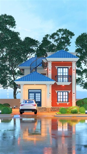 4BHK Classical Residential Villa Design — Small Villa, Timeless Charm