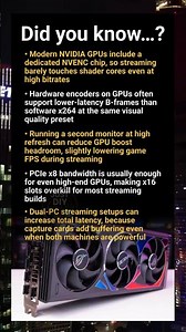 Streaming GPU: surprising truths about NVENC, PCIe lanes, VRAM and dual‑PC setups