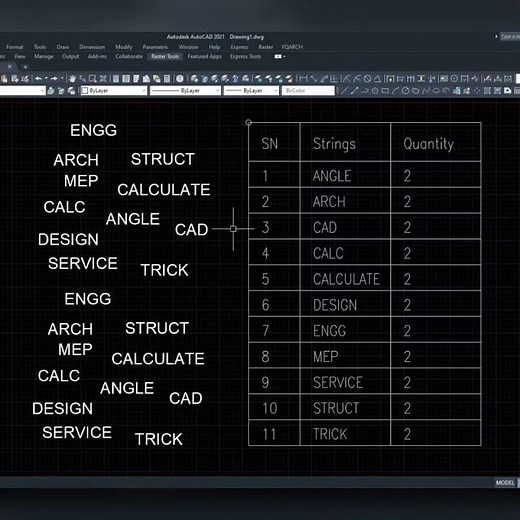 Text to table in Auto CAD #ytshorts #autocad #cadtipstricks