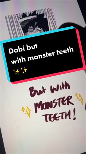 I have a thing for TEETH #dabi #mha #bnha #touyatodoroki #digitalart #artist #fanart #anime #leagueofvillains #monsterboy #dabisimp