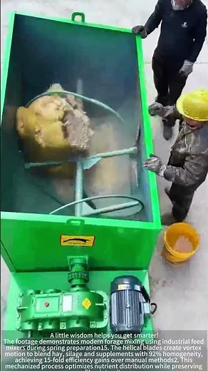 The process of mechanically agitating forage