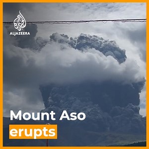 Watch this time lapse of Japan’s Mount Aso, one of the world’s largest volcanoes, erupting 🌋 | Al Jazeera English