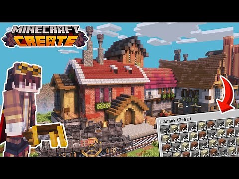I Built a BUILDING FACTORY using Minecraft Create Mod