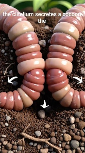 reproduction in earthworm 🪱 #shorts #earthworm #reproduction #educationalvideo #biology