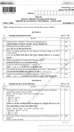 AKTU TAFL PYQ 🔥 | Important Questions 2026 | PuneetWay