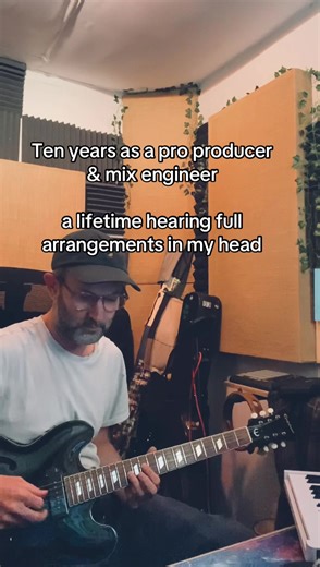 Don’t know where it comes from but when I hear a basic demo of a song, just guitar/piano & vocal, I can imagine the whole arrangement in my mind. Music never stops in my head. HBY? #musicproduction