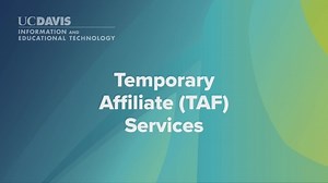 Temporary Affiliate (TAF) Services - 2023 Tutorial